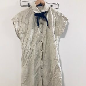 YesStyle Japanese Button Down Dress with Blue Bow
